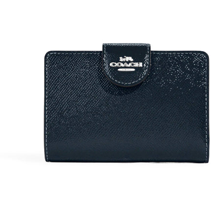 Coach Women's Wallet - Crossgrain Leather Midnight Medium Corner Zip | CF233-SVBHP ,