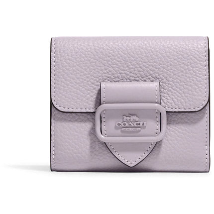 Coach Women's Wallet - Morgan Mist Small Pebbled Leather Snap Closure | CJ688-SVM4 ,