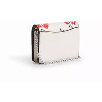 Coach Women's Mini Wallet - Floral Printed Pebbled Leather with Chain | CU005-SVCAH ,