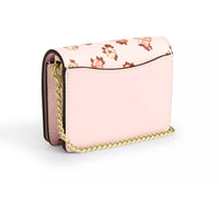 Coach Women's Mini Wallet - Rosette Printed Pebbled Leather with Chain | CZ022-08XKE ,