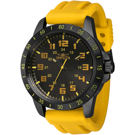 Invicta Men's Watch - Pro Diver Quartz Black Dial Yellow Silicone Strap | 40006 ,