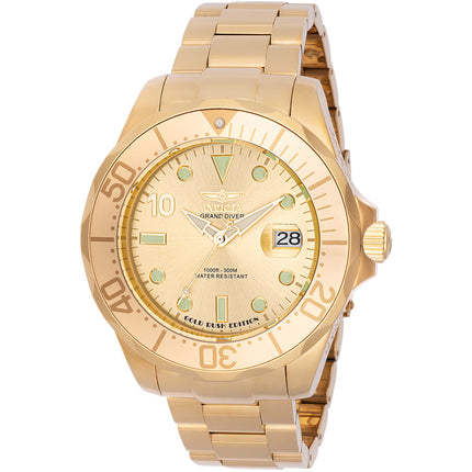 Invicta Men's Watch - Pro Diver Automatic Yellow Gold Steel Bracelet | 48705 ,