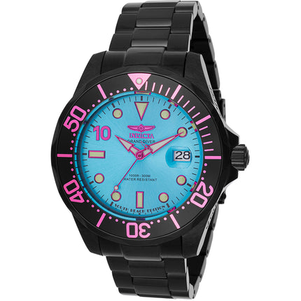 Invicta Men's Watch - Pro Diver Automatic Aqua Blue Dial Black Bracelet | 48706 ,
