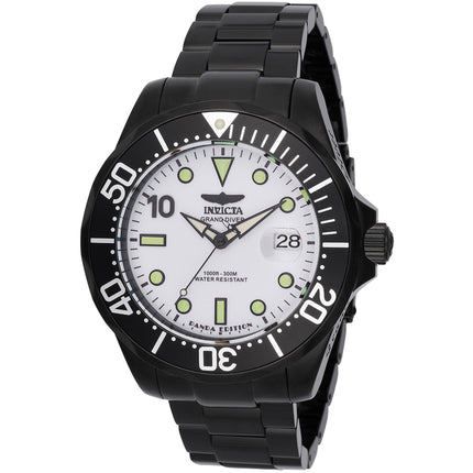 Invicta Men's Watch - Pro Diver Automatic White Dial Black Bracelet | 48707 ,