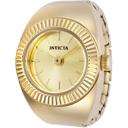 Invicta Women's Ring Watch - Mini Angel Quartz Gold Tone Dial Bracelet | 48947 ,