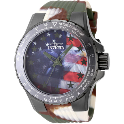 Invicta Men's Watch - Aviator Quartz Red, White, Blue Dial Camouflage Strap | 48956 ,
