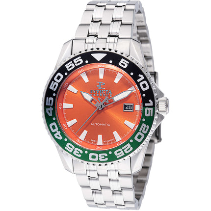 Invicta Men's Watch - Reserve Automatic Orange Dial Stainless Steel Bracelet | 49238 ,