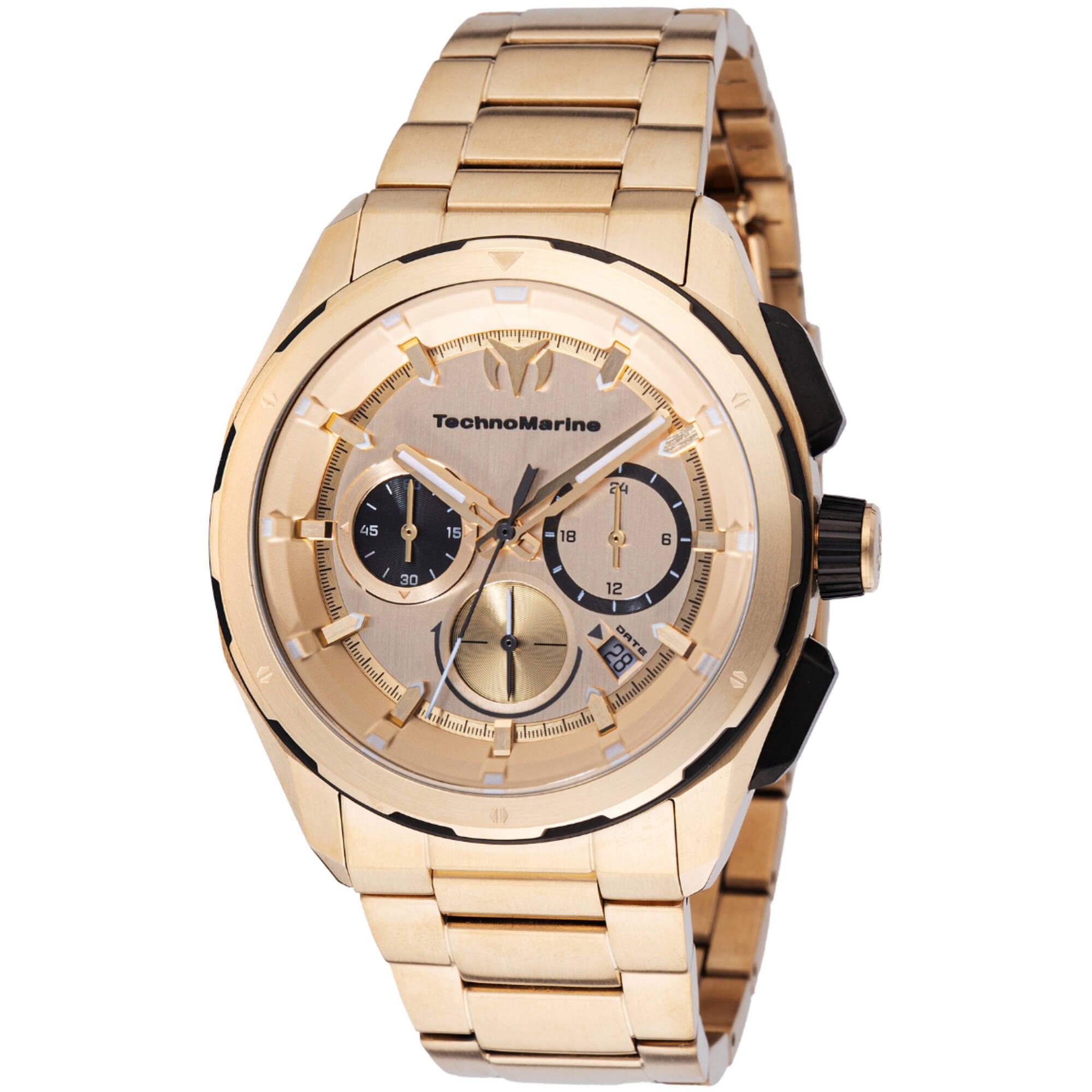 NWT Technomarine Ocean Chronograph Quartz Gold Dial Men\'s Watch Amazon.com: Technomarine Men main image 2