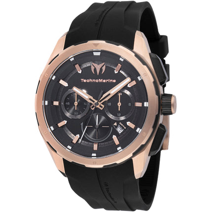 Technomarine Men's Watch - Ocean Nomad Chronograph Black Silicone Strap | TM-318102 ,
