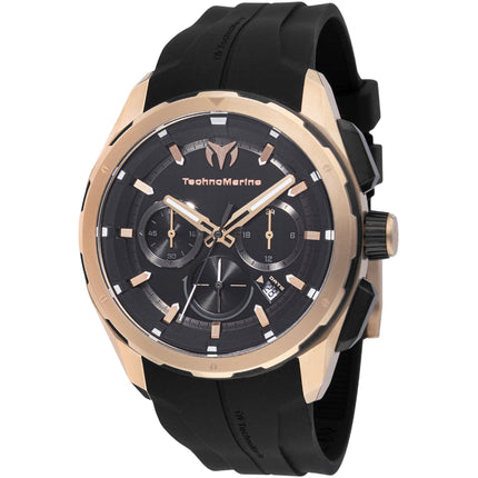 Technomarine Men's Watch - Ocean Nomad Chronograph Black Silicone Strap | TM-318106 ,
