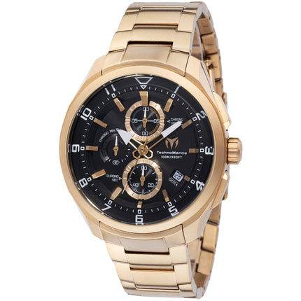 Technomarine Men's Watch - Ocean Quantum Chronograph Black and Gold Dial | TM-318120 ,