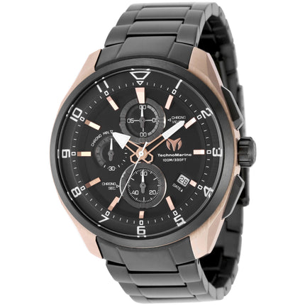 Technomarine Men's Watch - Ocean Quantum Chronograph Black Dial Bracelet | TM-318122 ,