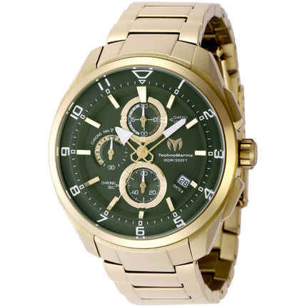 Technomarine Men's Watch - Ocean Quantum Olive Green and Gold Tone Dial | TM-318131 ,
