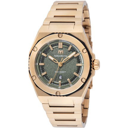 Technomarine Women's Watch - Coral Legacy Olive Green Dial Bracelet Date | TM-416044 ,