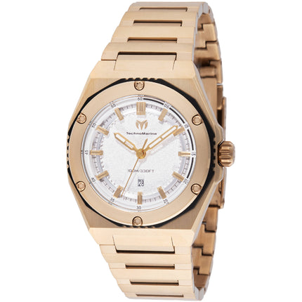 Technomarine Women's Watch - Coral Legacy Silver Dial Yellow Gold Steel | TM-416046 ,