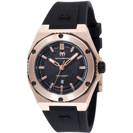 Technomarine Women's Watch - Coral Legacy Black Dial Silicone Strap Date | TM-416047 ,