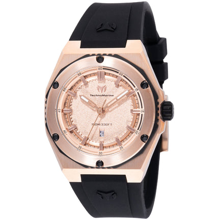 Technomarine Women's Watch - Coral Legacy Rose Gold Dial Silicone Strap | TM-416048 ,