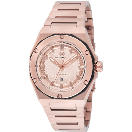 Technomarine Women's Watch - Coral Legacy Rose Gold Dial Steel Bracelet | TM-416058 ,