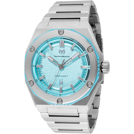 Technomarine Men's Watch - Coral Legacy Quartz Blue Dial Silver Bracelet | TM-416059 ,