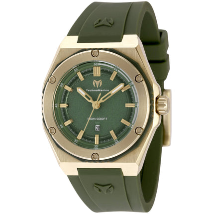 Technomarine Women's Watch - Coral Legacy Olive Green Dial Rubber Strap | TM-416083 ,