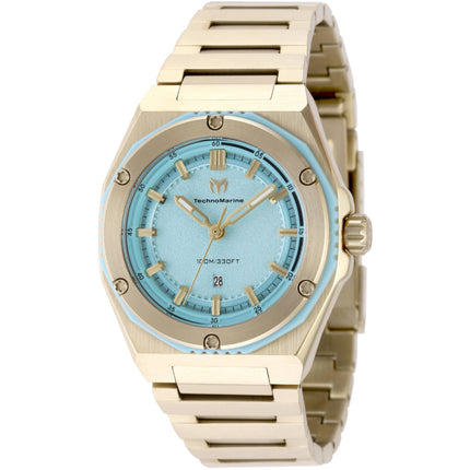 Technomarine Women's Watch - Coral Legacy Blue Dial Yellow Gold Bracelet | TM-416087 ,