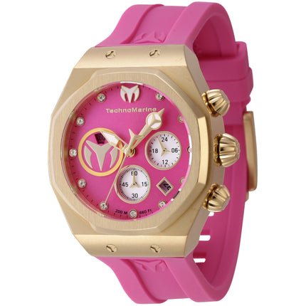 Technomarine Women's Watch - Reef Sun Chrono Hot Pink and Silver Dial | TM-523009 ,