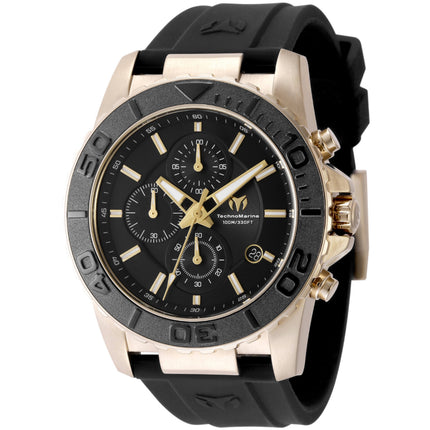 Technomarine Men's Watch - Sea Grace Chronograph Black Silicone Strap | TM-725003 ,