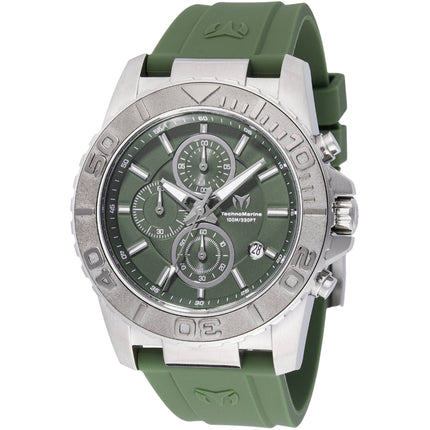 Technomarine Men's Watch - Sea Grace Chronograph Olive Green Dial Strap | TM-725005 ,