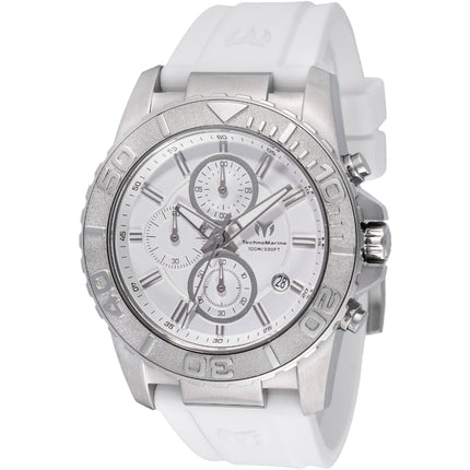 Technomarine Men's Watch - Sea Grace Chronograph White Silicone Strap | TM-725006 ,
