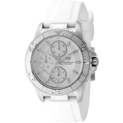 Technomarine Women's Watch - Sea Grace Silver Dial White Rubber Strap | TM-725012 ,