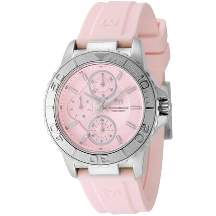 Technomarine Women's Watch - Sea Grace Quartz Pink Dial Silicone Strap | TM-725013 ,