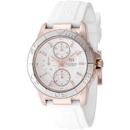 Technomarine Women's Watch - Sea Grace Quartz Silver Dial White Strap | TM-725014 ,