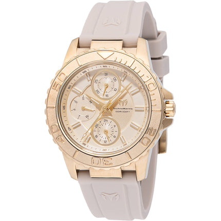 Technomarine Women's Watch - Sea Grace Quartz Champagne Dial Grey Strap | TM-725019 ,
