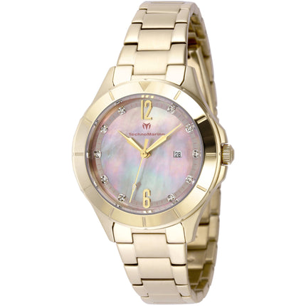 Technomarine Women's Watch - Luna Tides Quartz Pink and White Mop Dial | TM-825001 ,