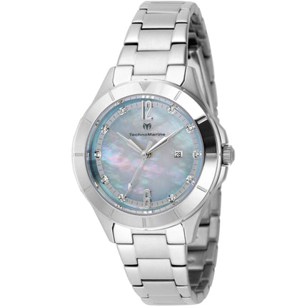 Technomarine Women's Watch - Luna Tides Quartz Silver Steel Bracelet | TM-826000 ,