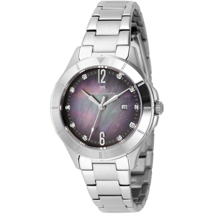 Technomarine Women's Watch - Luna Tides Quartz White and Black Mop Dial | TM-826001 ,