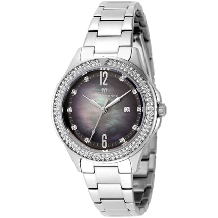 Technomarine Women's Watch - Luna Tides White and Black Mop Dial Steel | TM-826008 ,