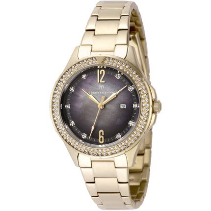 Technomarine Women's Watch - Luna Tides Quartz Yellow Gold Steel Crystal | TM-826010 ,
