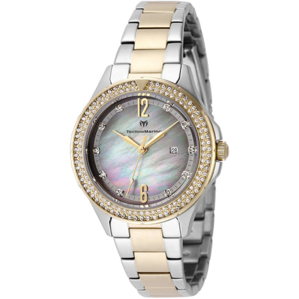 Technomarine Women's Watch - Luna Tides Quartz Two Tone Steel Bracelet | TM-826011 ,
