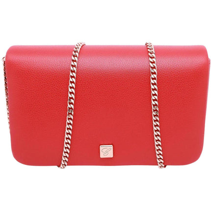 Chopard Women's Crossbody Bag - Ice Cube Red Grained Leather Mini Chain | 95000-1105 ,