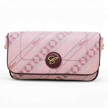 Chopard Women's Crossbody Bag - Happy Sport Mini Bordeaux Canvas | 95000-1125 ,