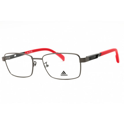Adidas Men's Eyeglasses - Matte Gunmetal Metal Full Rim Rectangular Frame | SP5025 009 ,