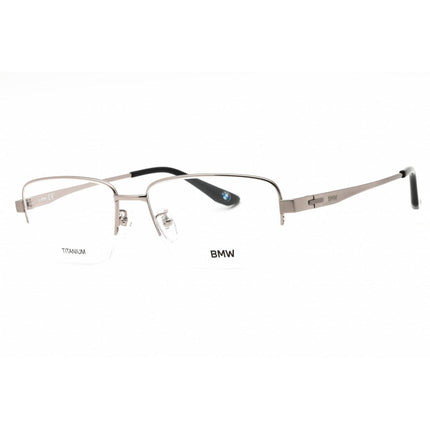 BMW Men's Eyeglasses - Shiny Palladium Titanium Half Rim Rectangular | BW5045-H 016 ,