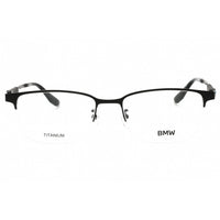 BMW Men's Eyeglasses - Matte Black Titanium Half Rim Rectangular Frame | BW5051-H 002 ,