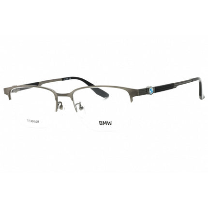 BMW Men's Eyeglasses - Matte Dark Ruthenium Titanium Rectangular Frame | BW5051-H 013 ,
