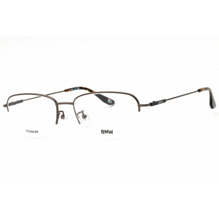 BMW Men's Eyeglasses - Matte Gunmetal Titanium Half Rim Rectangular | BW5068-H 009 ,