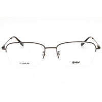 BMW Men's Eyeglasses - Matte Gunmetal Titanium Half Rim Rectangular | BW5068-H 009 ,