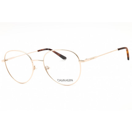 Calvin Klein Women's Eyeglasses - Gold Metal Full Rim Round Shape Frame | CK19130 717 ,