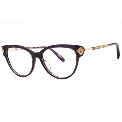 Chopard Women's Eyeglasses - Shiny Transparent Purple Cat Eye Frame | VCH332S 06LA ,