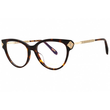 Chopard Women's Eyeglasses - Shiny Brown Havana/Yellow Cat Eye Frame | VCH332S 0743 ,